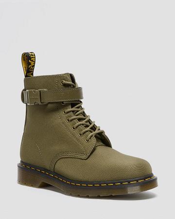 Dr Martens 1460 Futura Olive Riemen Veterlaarzen Heren Olijfgroen | NL 297WNB